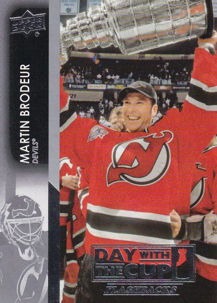 SP insert karta MARTIN BRODEUR 21-22 UD Ser. 1 Day with the Cup Flashbacks číslo DCF-1